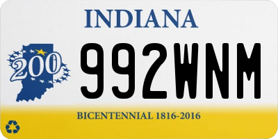 IN license plate 992WNM