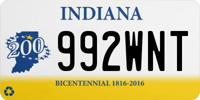 IN license plate 992WNT