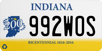 IN license plate 992WOS
