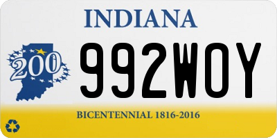 IN license plate 992WOY
