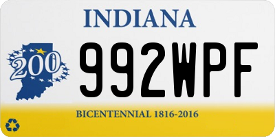 IN license plate 992WPF