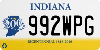 IN license plate 992WPG