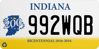 IN license plate 992WQB