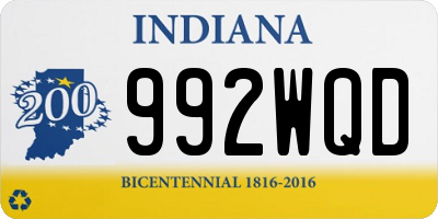 IN license plate 992WQD