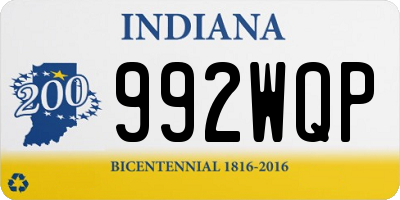 IN license plate 992WQP