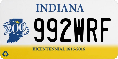 IN license plate 992WRF