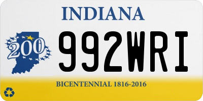 IN license plate 992WRI