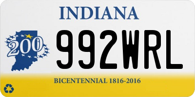 IN license plate 992WRL