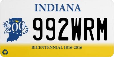 IN license plate 992WRM