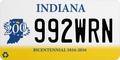 IN license plate 992WRN