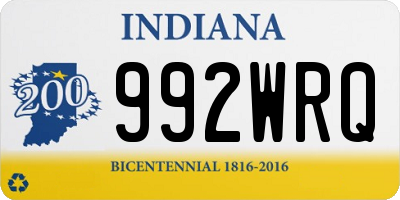 IN license plate 992WRQ