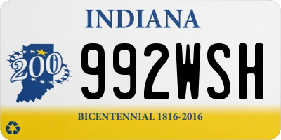 IN license plate 992WSH