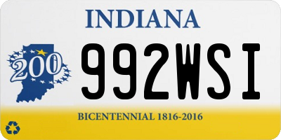 IN license plate 992WSI