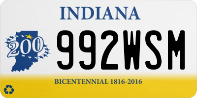 IN license plate 992WSM