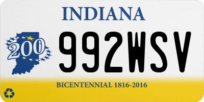 IN license plate 992WSV