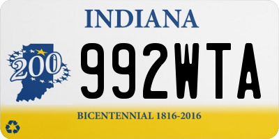 IN license plate 992WTA