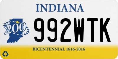 IN license plate 992WTK