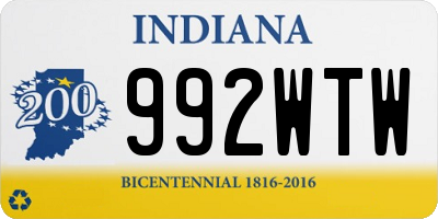 IN license plate 992WTW