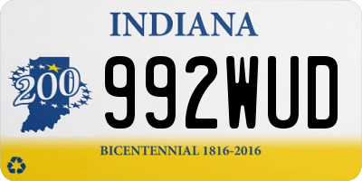 IN license plate 992WUD