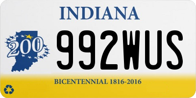 IN license plate 992WUS
