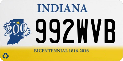 IN license plate 992WVB
