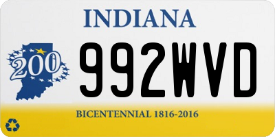 IN license plate 992WVD