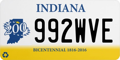 IN license plate 992WVE