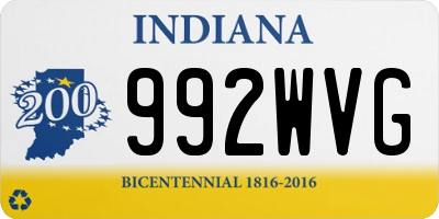 IN license plate 992WVG