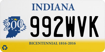 IN license plate 992WVK