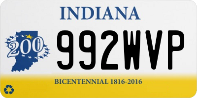 IN license plate 992WVP