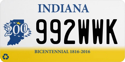 IN license plate 992WWK