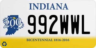 IN license plate 992WWL