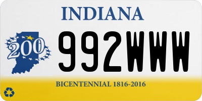IN license plate 992WWW