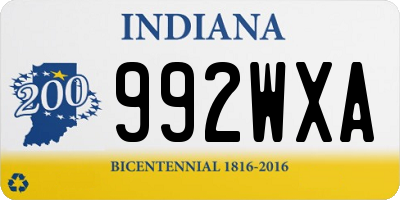 IN license plate 992WXA