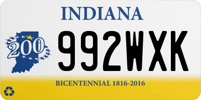 IN license plate 992WXK