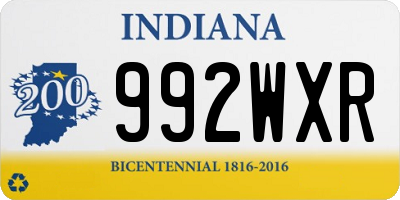 IN license plate 992WXR