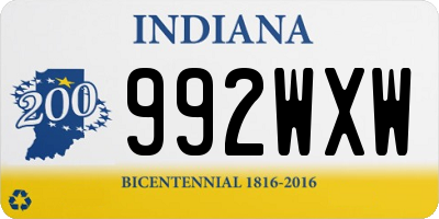 IN license plate 992WXW