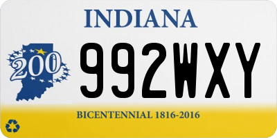 IN license plate 992WXY