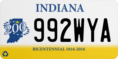 IN license plate 992WYA