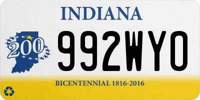 IN license plate 992WYO