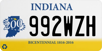 IN license plate 992WZH