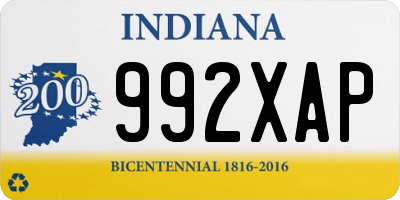 IN license plate 992XAP