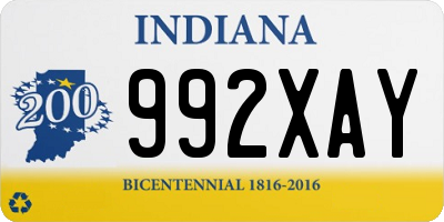 IN license plate 992XAY