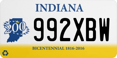 IN license plate 992XBW