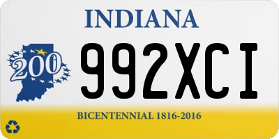 IN license plate 992XCI