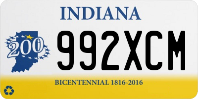 IN license plate 992XCM