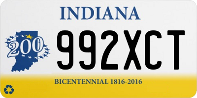 IN license plate 992XCT