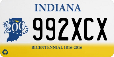 IN license plate 992XCX