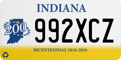 IN license plate 992XCZ