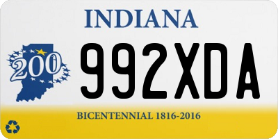 IN license plate 992XDA